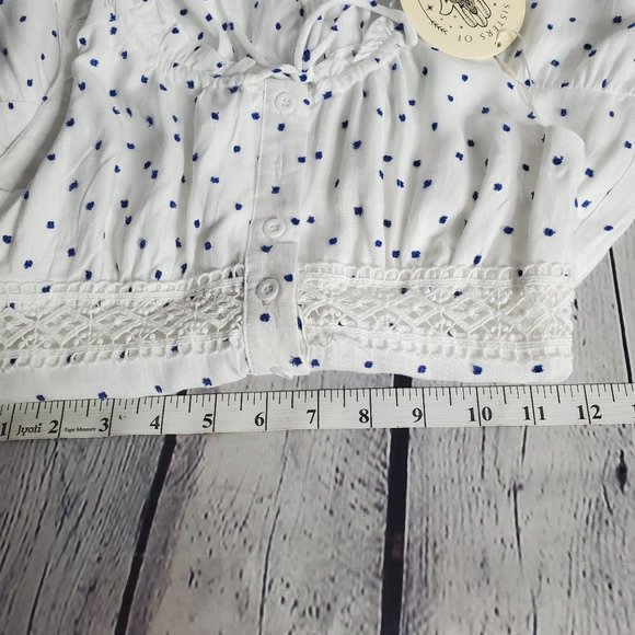 Sisters Of The Tribe Petite Button Front Mini Dress in Polka Dot - Picture 9 of 13